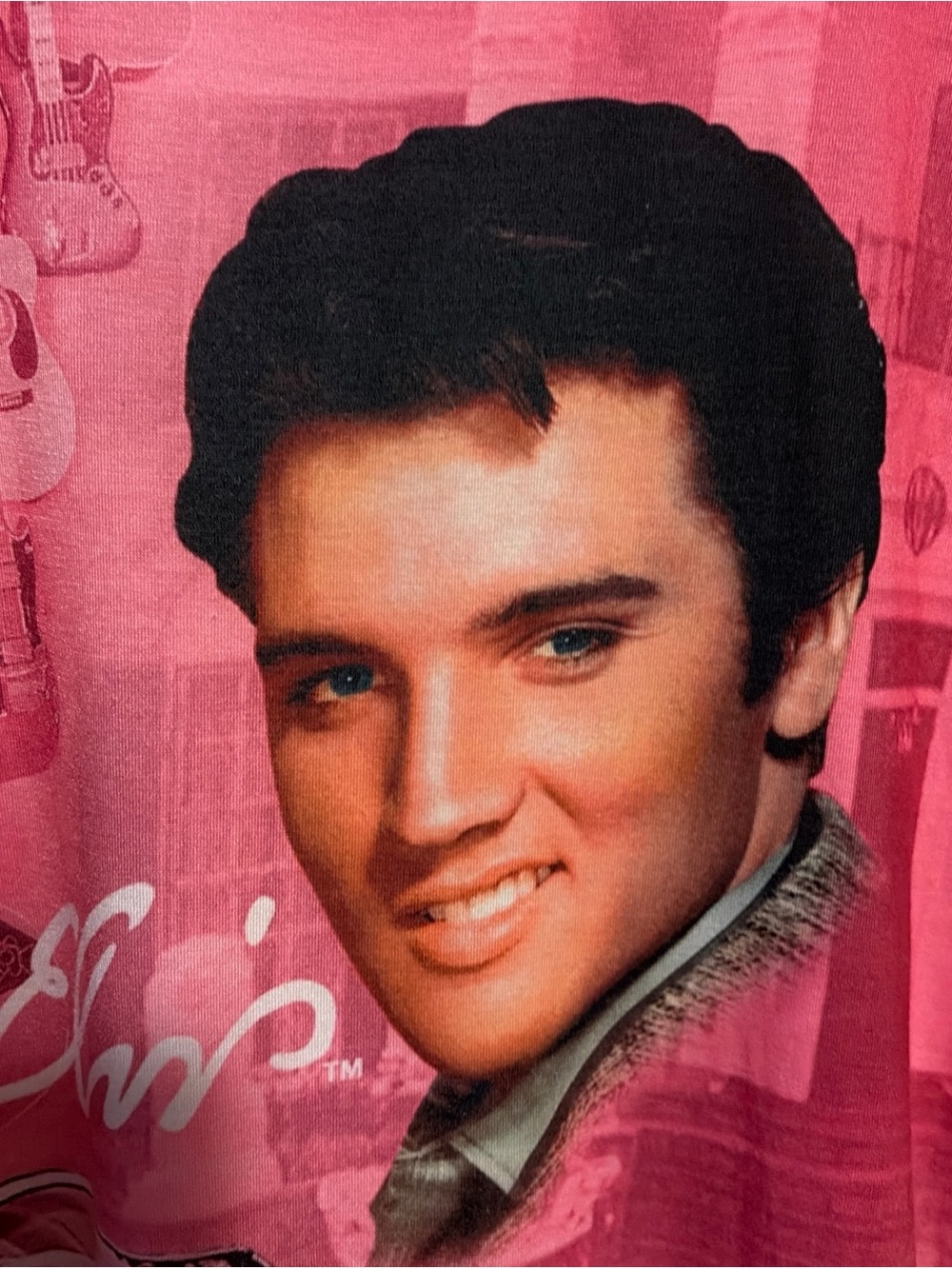 Graceland Official Elvis Presley Pink Cadillac Tee Shirt Pink USA AOP Medium - Picture 3 of 7